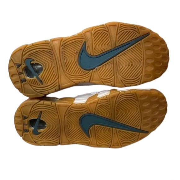 Nike Air More Uptempo Ocean Bliss White Aqua Gum 415082-107 Size 4.5Y (6 -6.5 W) - Picture 9 of 13